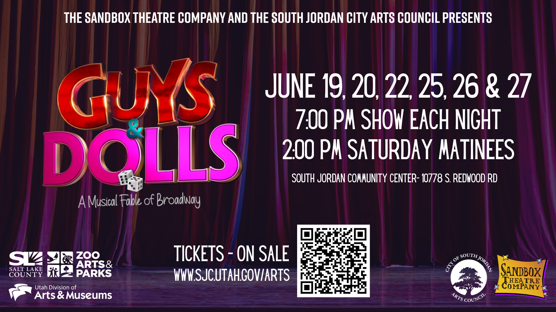 Guys and Dolls Ticket advertisement