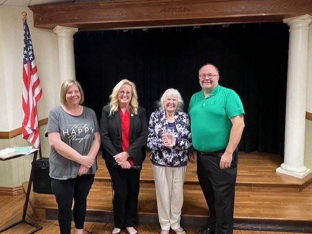 Photo of Sandbox Theatre Company with Councilman McGuire and Mayor Ramsey.