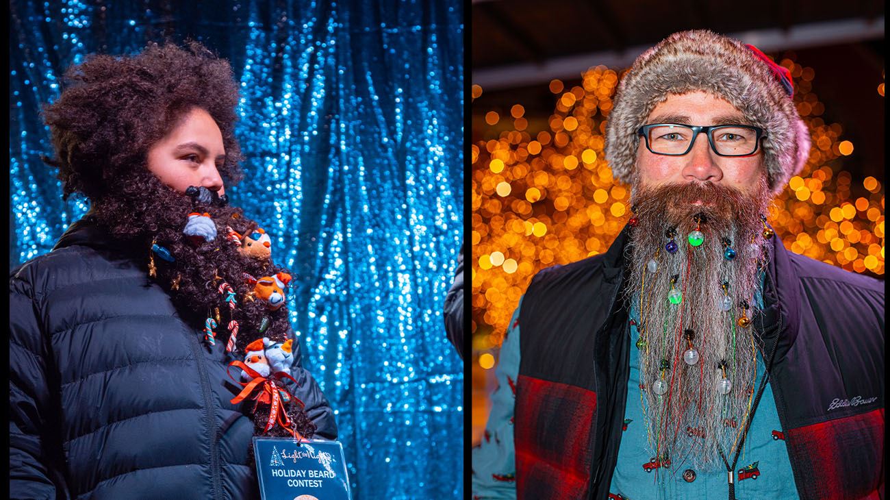 Holiday beard contest entries